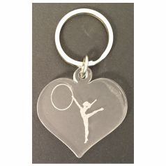 gymnastics heart-shaped keychain 1