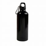 Aluminum bottle with glossy finish customizable 500 cl – Black