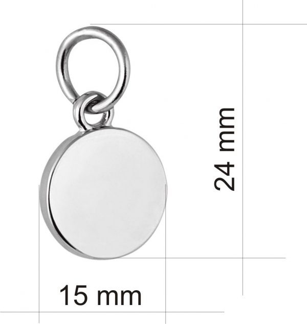 24236+28097 Steel bracelet with a circular shape dog tag
