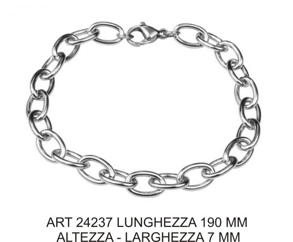 "chiarina" bracelet with circular dog-tag diam 15