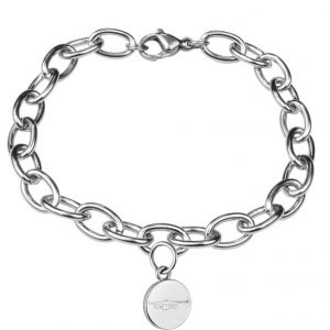 "chiarina" bracelet with circular dog-tag diam 15