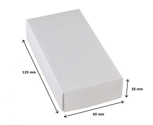 White cardboard packaging
