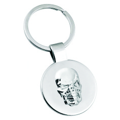 steel skull keychain, laser engraving, night, fear, machine, home, office