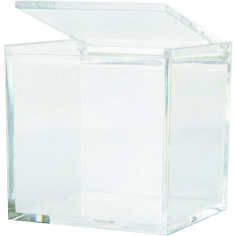 Transparent plexiglass box with lid on the top for bracelets, earrings, necklaces, confetti, small items