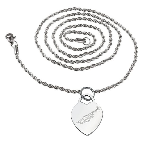 steel necklace with heart engraving games of the flags-chiarina