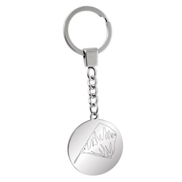 steel keychain engraving games of the flags-flag