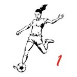 Pendientes de fútbol grabados para mujer