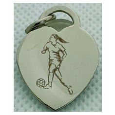 steel heart pendant, laser engraving, bracelets, chokers, women's football, pink, sports, accessories