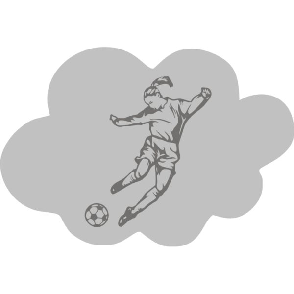 pendientes de acero con forma de nube de fútbol para mujer con logo grabado 3
