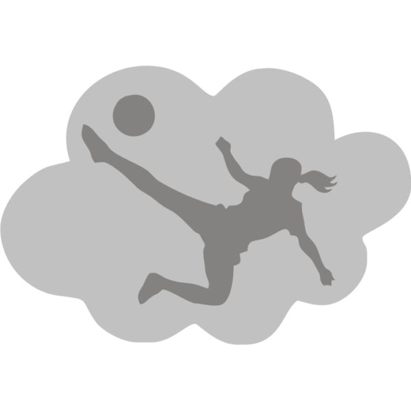 pendientes de acero con forma de nube de fútbol para mujer con logo grabado 5