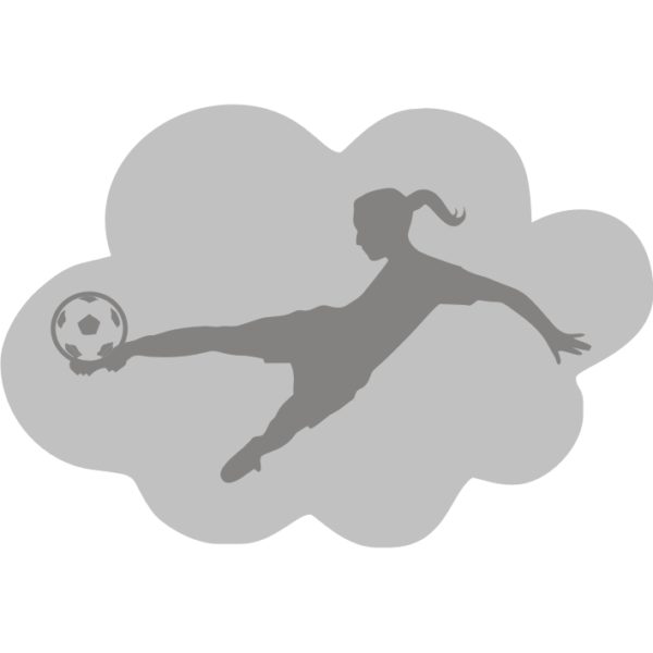pendientes de acero con forma de nube de fútbol para mujer con logo grabado 6