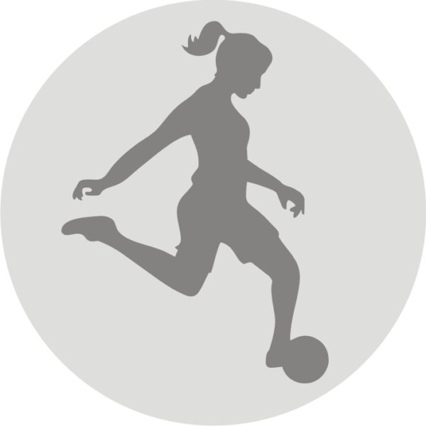pendiente de acero grabado con logo de futbol femenino 4