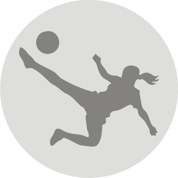 pendiente de acero grabado con logo de futbol femenino 5