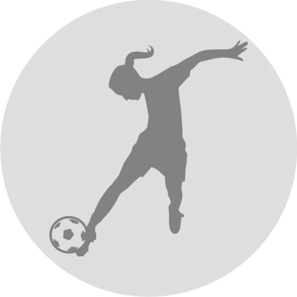 pendiente de acero grabado de fútbol para mujer