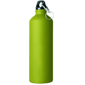 bottle in satin military green aluminum with screw cap 750 cl to be engraved
