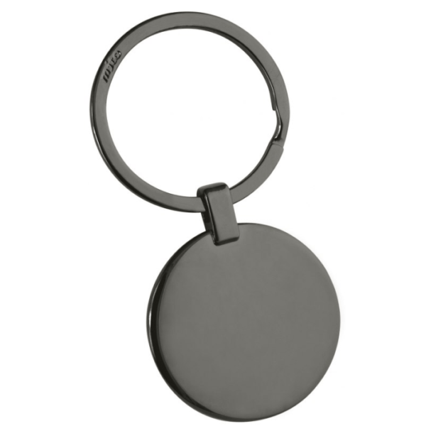 round black chrome key ring