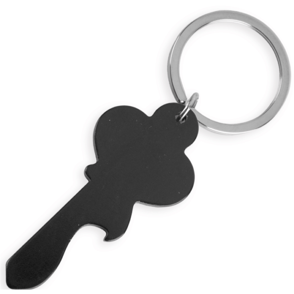 aluminum keychain key shape black to engrave