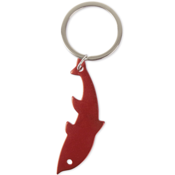 red dolphin shape aluminum keyring to engrave