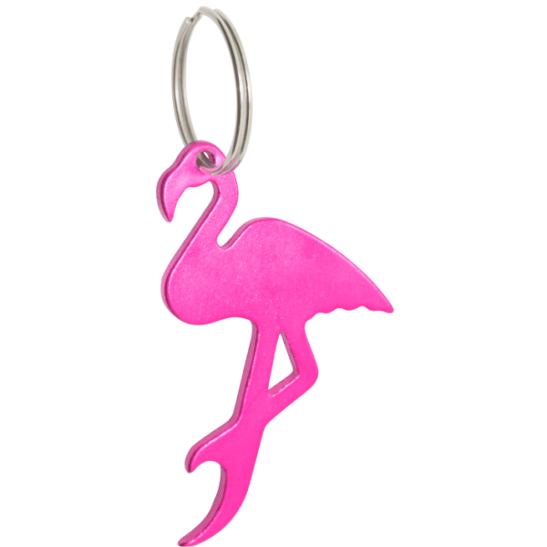 aluminum keychain flamingo shape pink to engrave