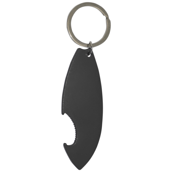 aluminum keychain surf silhouette black color to engrave