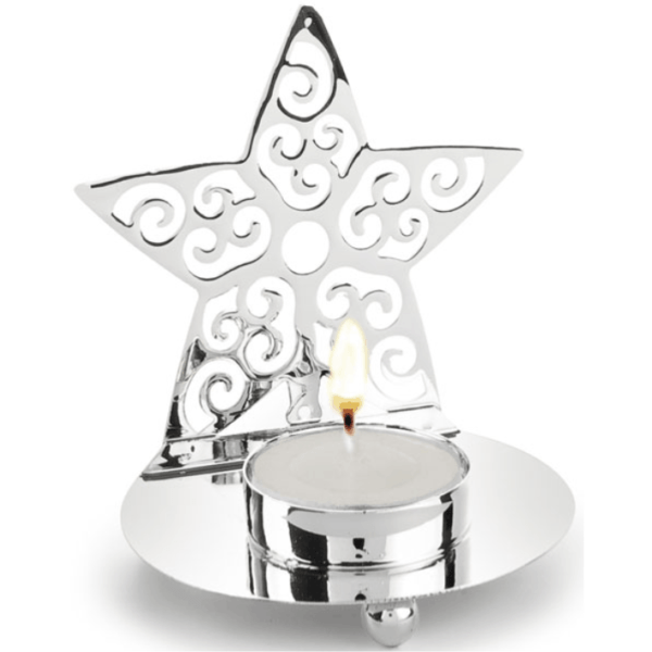Candle holder with star