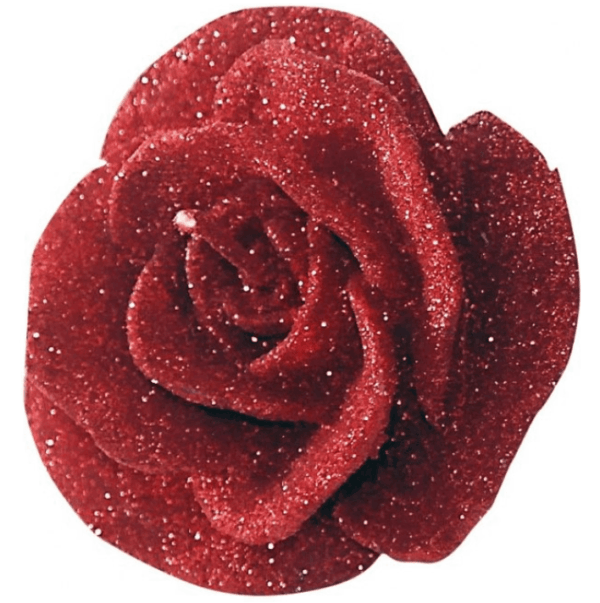 Candela fiore rossa