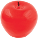 Shiny red apple silhouette candle