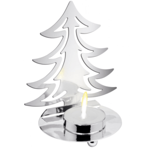 Christmas tree silhouette candle holder
