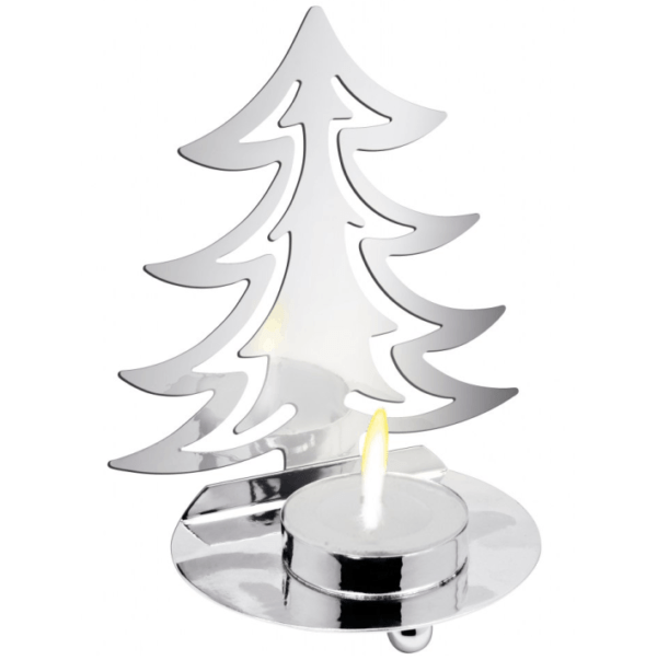 Christmas tree silhouette candle holder