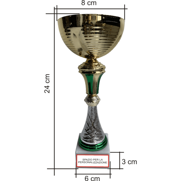 Sports cup with white marble base