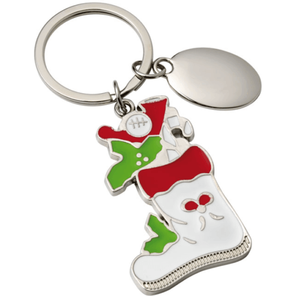 christmas sock keychain