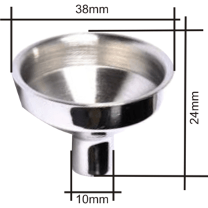 Steel funnel for flask