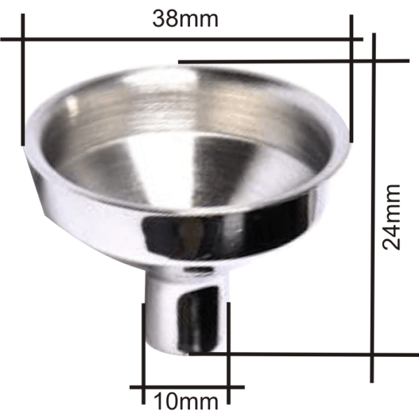 Stainless steel funnel for flask size