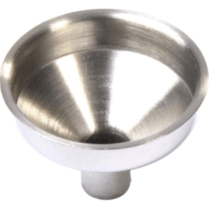Steel funnel for flask