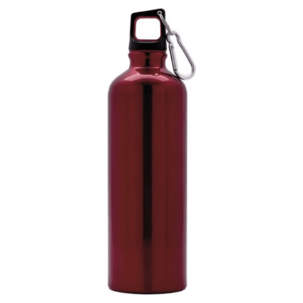 Bottle in aluminum 750 cl glossy red to be engraved