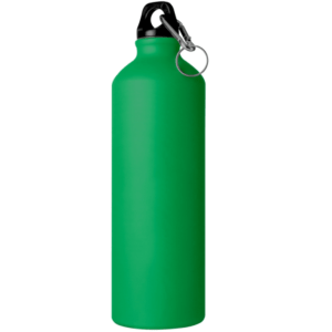 Customizable matte finish aluminum bottle 750 cl – Opaque green