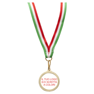 Medal with tricolor ribbon