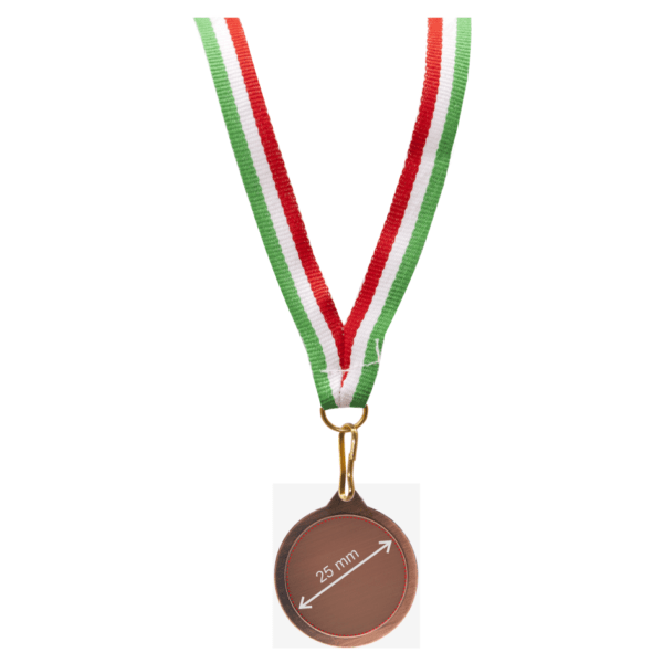 Medalla de bronce diámetro 32 mm inserto trasero 25 mm