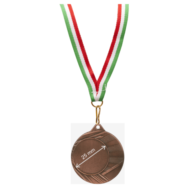 Bronze medal diameter 50 mm in front of insert diameter 40 mm