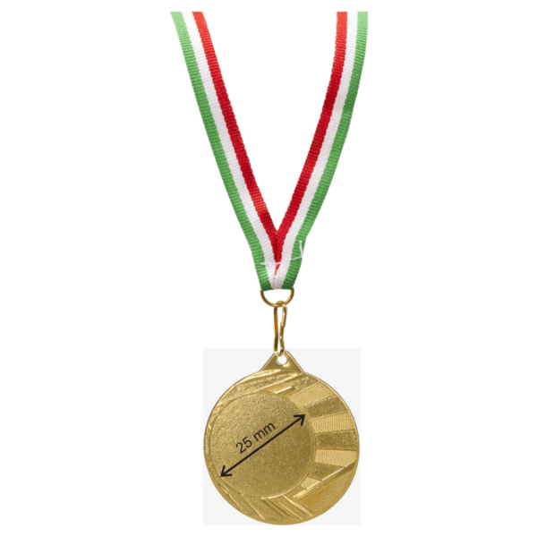 Medalla de oro diámetro 50 mm delante del inserto diámetro 40 mm